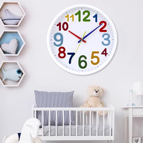 Reloj de Pared Analógico Silencioso para Niños 9 pulgadas miniatura 4