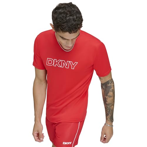 Image of DKNY Men's Short Sleeve Quick Dry 40+ Protection UPF Active Top