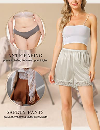 Image of GYS Slip Shorts Culotte for Women Split Skirt Lace Pettipants Bloomer