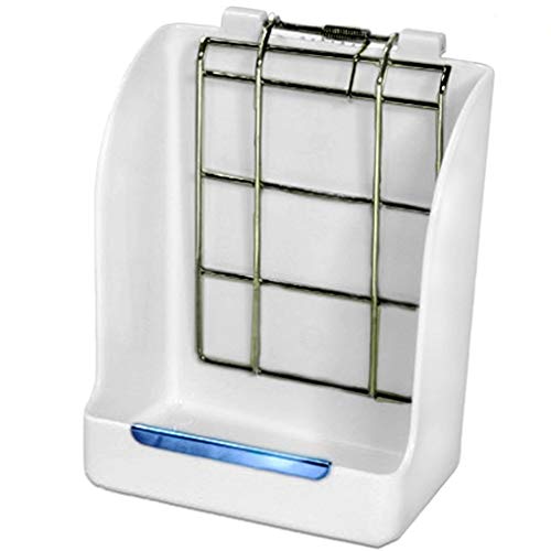 Rabbit Hay Feeder Rack --- Mess-Free Food Dispenser - Guarantees Clean and Dry Hay, Alfalfa and Other Grasses - Also Ideal for Guinea Pigs, Chinchillas, Hamsters - Attaches to Any cage Conveniently