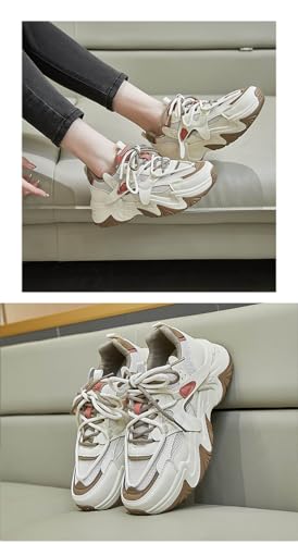 SUCHETA Daddy Schuhe Weibliche Sport Stil Casual Schuhe Koreanische Version der Hundert Matching Dicker Boden Laufschuhe Outdoor Mesh Atmungsaktiv Nicht Stuffy Feet