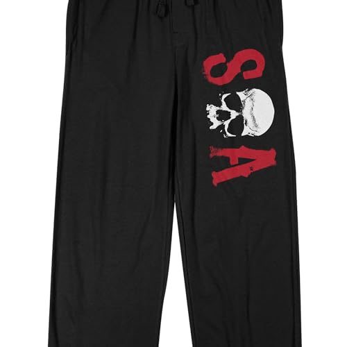 Sons of Anarchy SOA Logo Men's Black Sleep Pants2