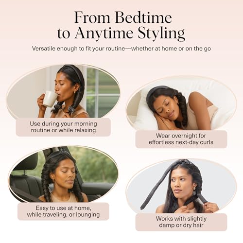 Kitsch Silk Heatless Hair Curler (Charcoal)