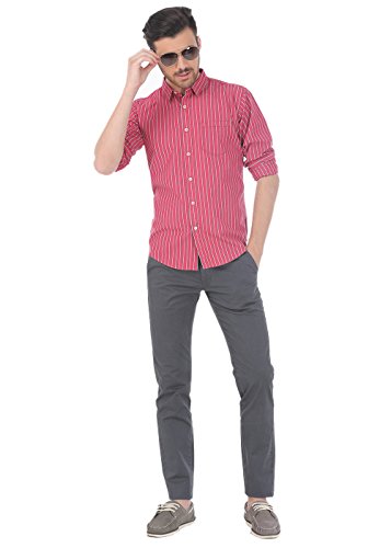 Image of BASICS Premium Cotton Stretch Formal Trousers for Men | Office Pants