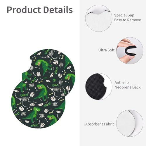 Juego de posavasos antideslizantes para auto universal miniatura 4