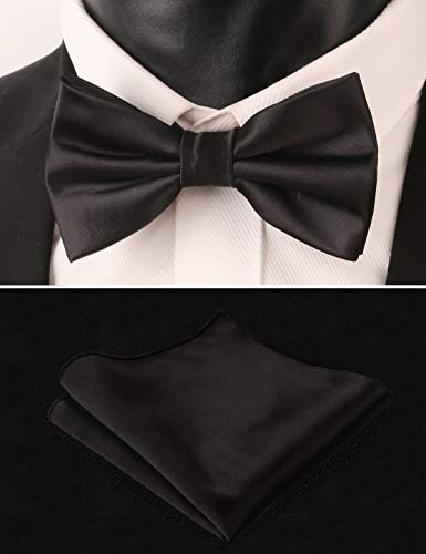 Image of Alizeal Mens Multicolored Silk Solid Cummerbund Bow Tie Set