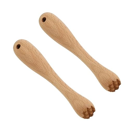 TOYANDONA 1 Juego Mortero De Madera Aire Agitadores Majadero Batidor De Frutas Confuso Exprimidor Manos De Mortero Batidor Mezclador Herramienta Bombón Bambú Brown Reutilizable 2 Piezas