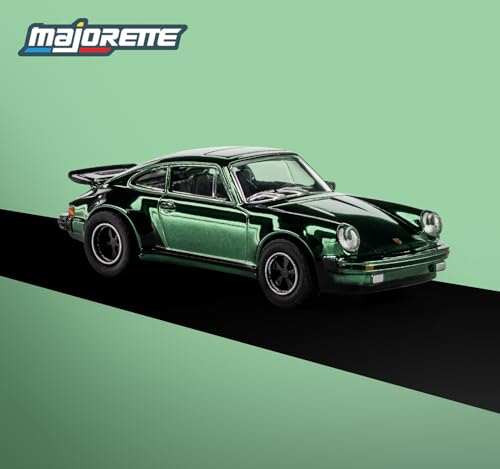 Image of Jada Majorette Collection - 1975 Porsche 930 SPDER 1:64 Die-Cast Model Car with Rubber Tires & Display Case, for Collectors & Adults