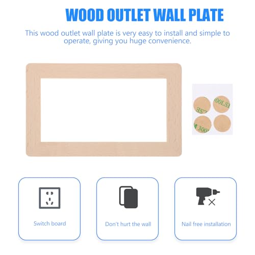 Placa de pared de madera premium Didiseaon con cantos pulidos de haya 4
