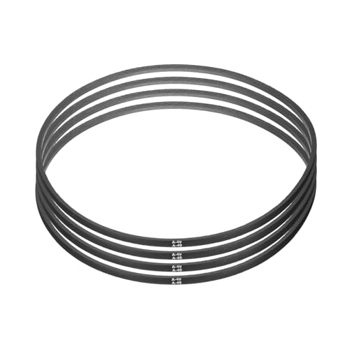 Image of uxcell 4pcs A49 or 4L510 Classic Wrapped Rubber V-Belt, 49 inch(1250mm) Inside Circumference, A Profile V Belt