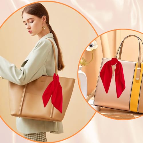 simarro Women Silk Feeling Scarf, 23.5 Inch Satin Head Scarves Fashion Square Scarfs Breathable Soft Handbag Accessories4