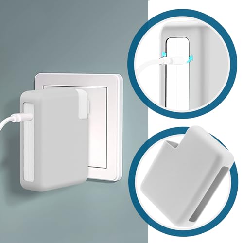 VGOL 1PC 140W Charger Housing Protective Sleeve Compatible with MacBook Pro M1 2022 Silicone Charger Shell Protective Cover Grey - Image 3