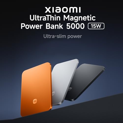 Xiaomi UltraThin Magsafe Powerbank, Ultra Slim 6 mm, externe batterij 5000 mAh, 15 W Max snel opladen, draagbare oplader, ergonomisch ontwerp, voor iPhone en Android - Afbeelding 4