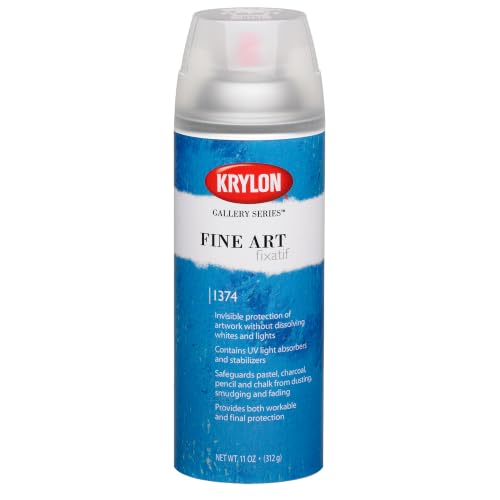 Krylon K01374000 Gallery Series Fixatif Aerosol Spray 11 Ounce Matte