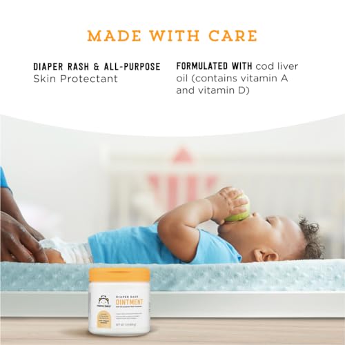 Image of Amazon Brand - Mama Bear Diaper Rash Ointment and Skin Protectant with Cod Liver Oil, 16 Oz, Pack of 1