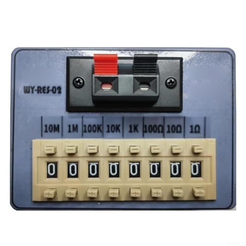 Resistor Box, 8-Dial Adjustable Decade Resistance from 0.1Ω to 9.999MΩ for Electrical Testing, Circuit Calibration, DIY Projects & Multimeter Accessory(WY RES 02)
