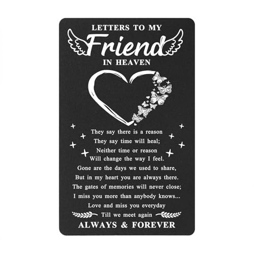 Friend Memorial Card- Letters to My Friend from Heaven Gifts- Sympathy Gift for Loss of Friend...