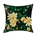 AMDXD Federe Cuscini Divano 40 x 40, Federe Cuscino Letto Verde Biancheria Margherita Modello Soggiorno Federe Cuscini(4Pcs)