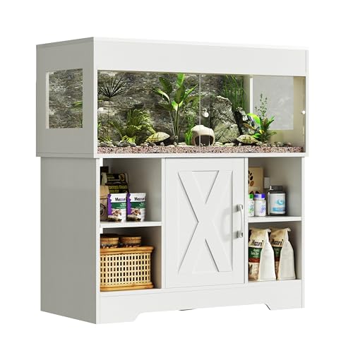Image of Herture 40 Gallon Reptile Terrarium Tank with Cabinet,Reptile Enclosure
