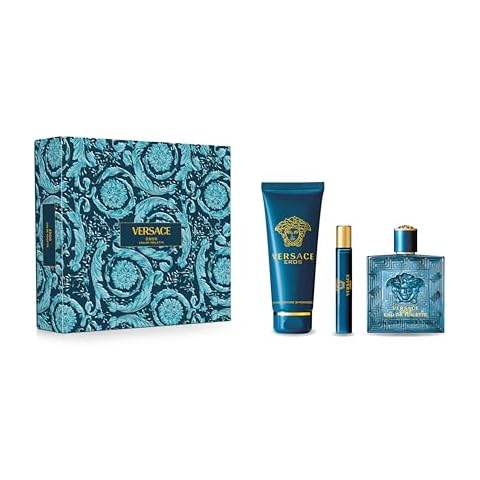 Versace Eros Men's Gift Set with Travel Spray Cover