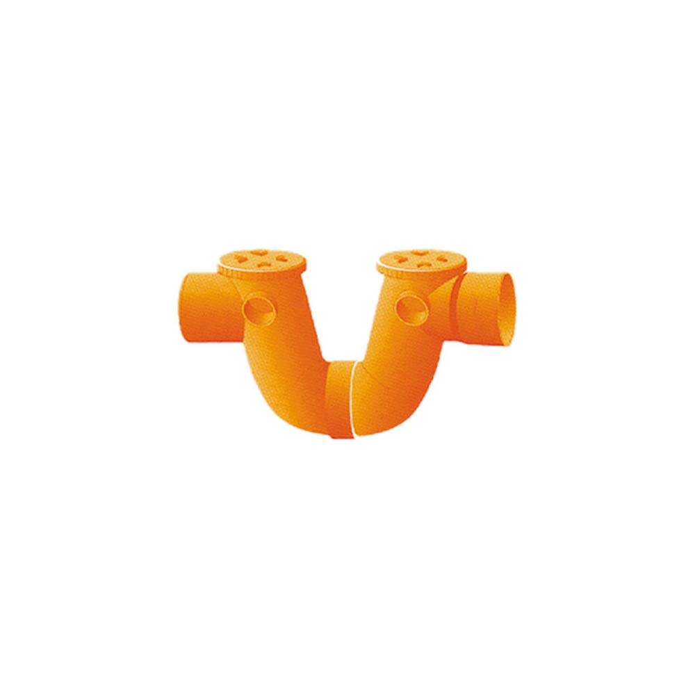 ORIZZONTALE TIPO O-O SUPER TUBI RACCORDI PVC ARANCIO EDILIZIA D. 160 mm