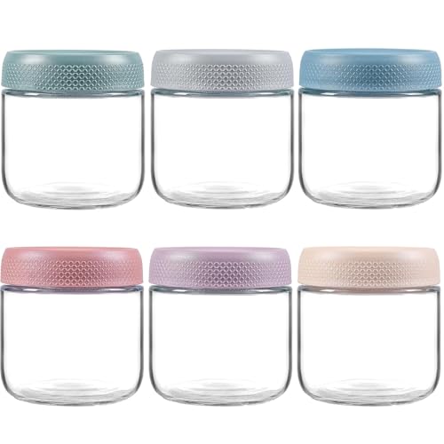 Hikrxya Lot de 6 Bocaux en Verre Hermétique 300 ml, Bocal en Verr...