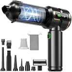 Car Aspirateur sans fil puissant, 24000PA Aspirateur portatif, Mini Aspirateur avec 3 Modes, LED Affichage, vide d'un clic, vide rechargeable duster / souffleur / pompe à main sous vide pour voiture, maison, bureau