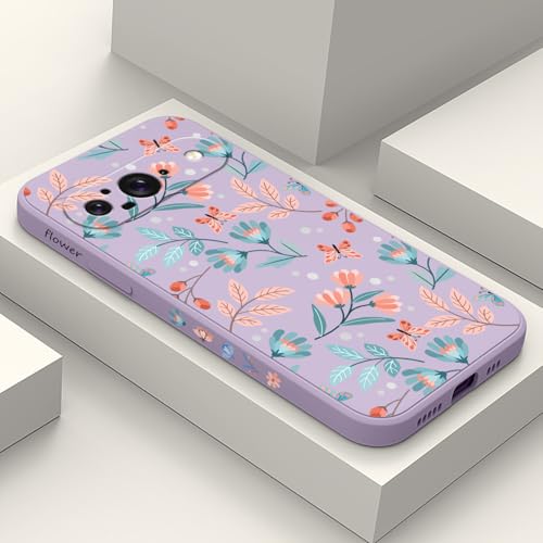 Coque liquide Google Pixel 9 violet feuille fine et haute finition LEECG