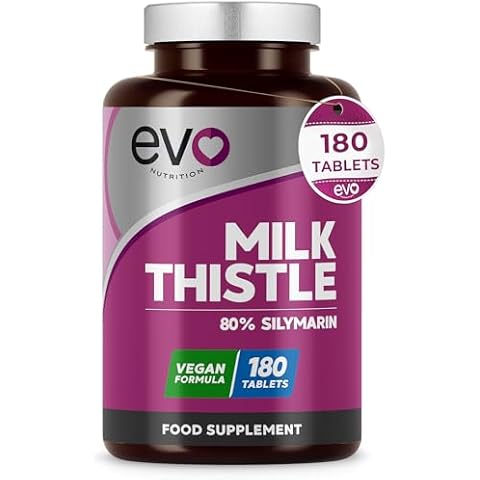 EVO Nutrition Milk Thistle Tablets, 180 Vegan Tablets Cover