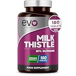 Milk Thistle Tablets | 80% Silymarin | 180 Tablets | Vegan Supplement | Milk Thistle Capsules Alternative | Made in The UK