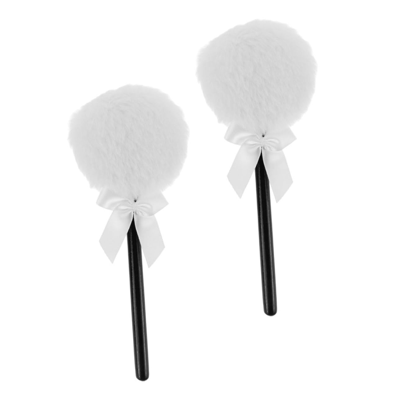 2pcs Lollipop Shape Makeup Body Powder Puff Long Handle Elegantly Designed for Face Body Powder Application