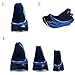 Andux Golf Driver Wood Head Covers 460cc Driver Hook & Loop Set of 3 MT/MG09 (Black/Blue)