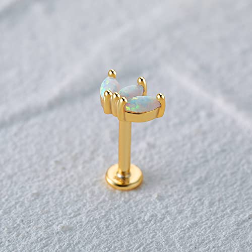 Solid 925 Sterling Silver Flat Back Stud Earrings, 16 Gauge Cartilage Helix Piercing One Piece3