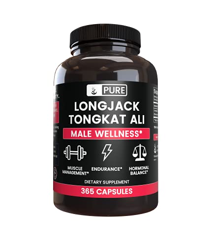 Longjack tongkat ali (365 capsules) naturally sourced, non-gmo &a…
