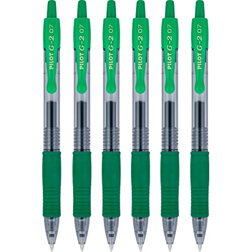 Bolígrafos Pilot G2 Premium Gel Verde Punta Fina 6 Unidades miniatura 1