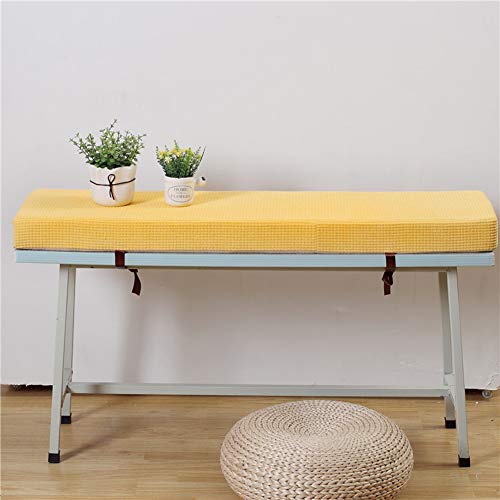 YQ WHJB Rechteck Bank Kissen,Ultra Weich Nicht-Slip Sitzpolster Verdicken Schwamm Bank-pad Mit Bindungen Reißverschluss Für Indoor Outdoor A 30x150cm(12x59inch) Cover