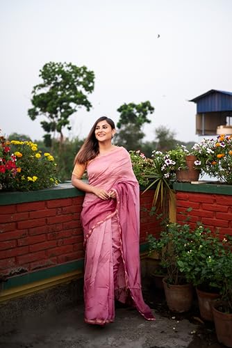 Apaapi threads of glory purple chanderi silk saree in pure silk – image 7