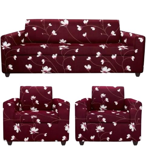 Image of HK Printed 5 Seater Sofa Cover Big Elasticity Cover Stretch Universal Sofa Slipcover 5 Seater (3 Seater Size 185-230cm and 1 Seater Size 90-145cm)