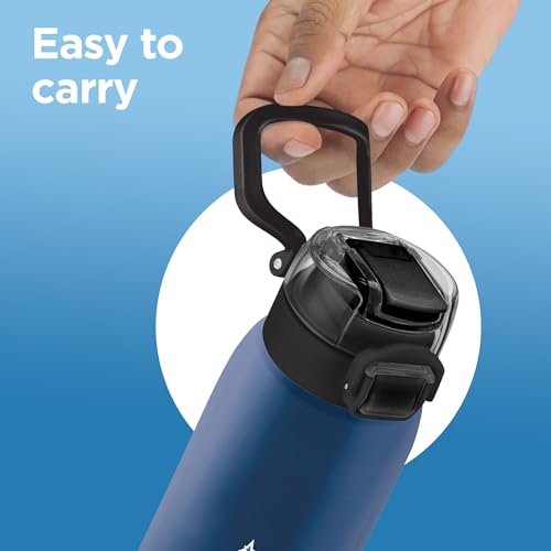 Image of Milton Sports Steel Edge 900 | DC Official Drinkware Partner I Limited Edition Delhi Capitals Water Bottle | PU Insulated Sipper with Twin Lid | Designed for Cricket Lovers I 600 ml | Blue