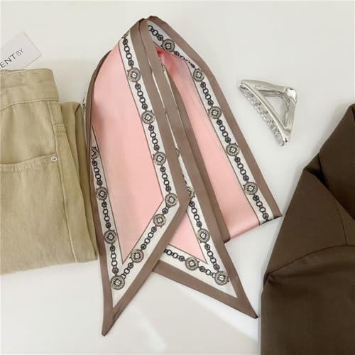 Head Scarf Hair Neck Scarves For Women Fashion Silky Satin Headscarf Wrap Breathable Neck Scarves For Handbag 59X5.9 inch4