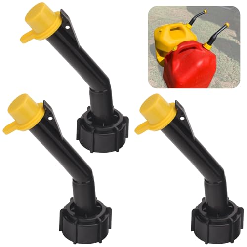 Fuel Gas Can Jug Spouts Nozzles Rings & Caps for Blitz 900302 900092 900094 Old Style, Use for Fuel, Diesel, Kerosene, Gas and Water - 5 gallon gas can spout (3 Pcs)