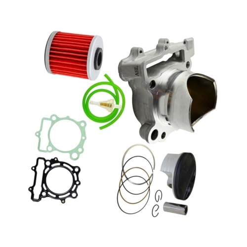 Kit de cilindro de aire de 77 mm con junta de pistón y filtro para motocicleta KXF250 verde