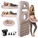 Inflatable Pregnancy Pillow with Belly & Head Hole, Prone Pregnancy Pillow for Stomach Sleepers, Belly Pillow Pregnancy Mattress for Pregnant Women, Maternity airbed Pool Float for Tummy Massage
