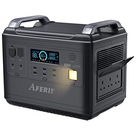 AFERIY Portable Power Station 2000W(Peak 4000W), 1997WH/624000mAh LiFePO4, Electric/Solar Generator Has UPS, 4 Charging Ways, Charge Times 3500+, Generator for Camping/Home/Emergency, 5-Year Guarantee Cover