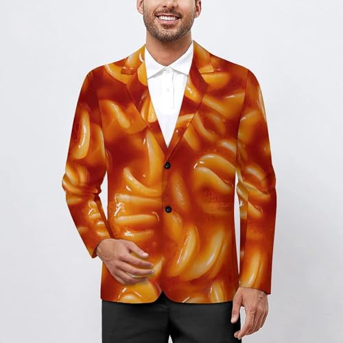 Noodles in T-omato Sauce Men's Slim Suit Long-Sleeve Prom Tuxedo Classic Two Button Business Jacket2
