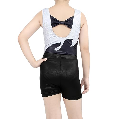 Image of MODAFANS Leotards for Girls Gymnastics with Shorts Dance unitards Tumbling Biketards with Hair Scrunchie for3-13T