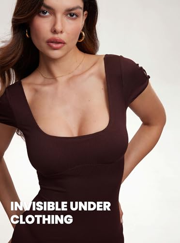 Image of DOBREVA Women's Unlined Balconette Bra Underwire Supportive Plus Size Smooth Scoop Neck