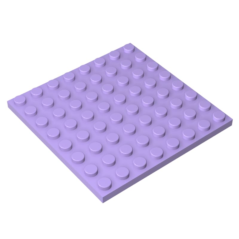 41539 Foundation Plate Plate 8x8 10 Pieces GDS-528 Compatible with Lego Building Blocks Color:Lavender — image 1