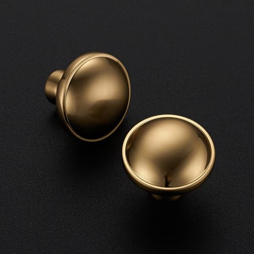 Image of Ravinte Polished Champagne Bronze Cabinet Handles 1-1 /4 Inch 10 Pack