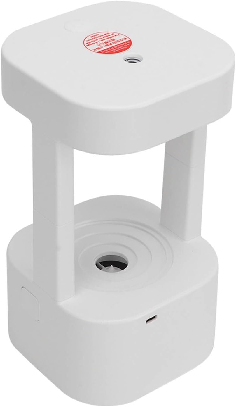 per Uso Domestico Spina USB Anti gravità 580ml 10-12h Umidificatori a Nebbia Cartuccia for aromaterapia incorporata for Camera da Letto (Luce Bianca)(White Light)